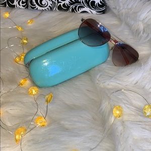 Spade Aviators with geometric pattern and case